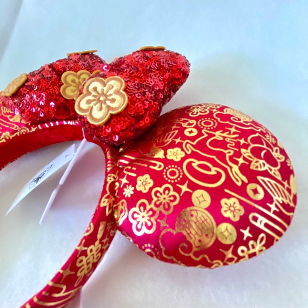 Chinese NewYear 2021 Golden Lunar MinnieMouse Ears - Picture 3 of 6